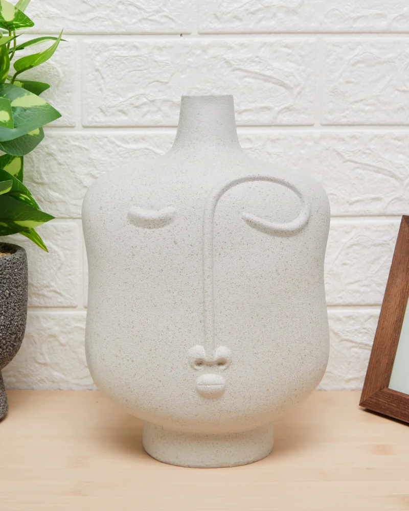 REDTAG Beige Gaia Face Vase