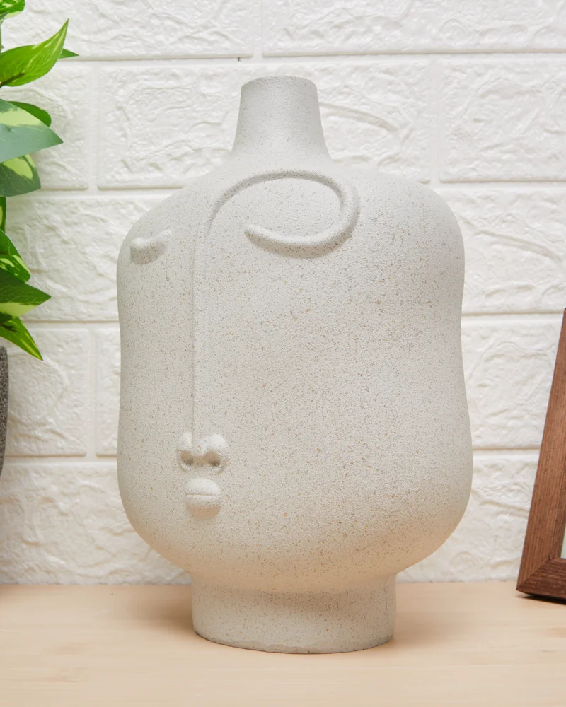 REDTAG Beige Gaia Face Vase
