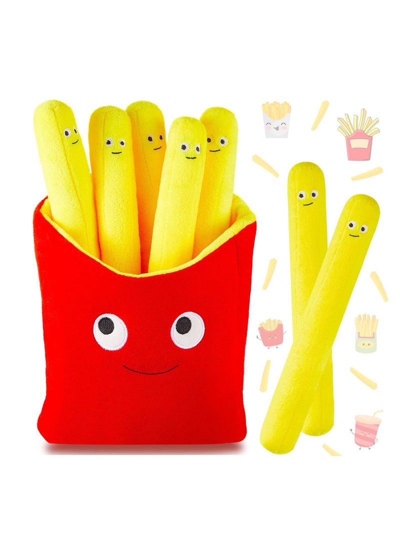 SYOSI Food Pillows SYOSI Cute French Fry Plushie Toy Removable Plush French Fries Pillow, Creative Simulation Fries Plush Pillow - Image 1