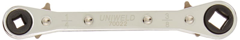 Uniweld 70022 Reversible Ratchet Wrench with DHVA Dual Hex Wrench Adaptor, Silver - Image 2