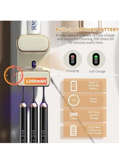 Generic Automatic Electric Toothpaste Dispenser with Toothbrush Sterilizer  - Image 3