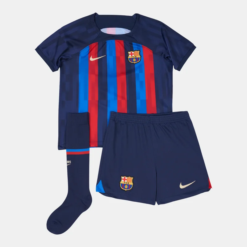 Nike Kids' F.C. Barcelona Football Home Kit - 2022/23 (Younger Kids)