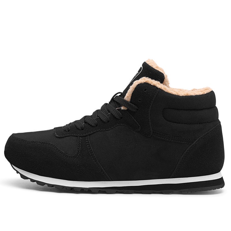 Old Man's Shoes Old Beijing Cotton Shoes Handmade Rubber Sole Cotton Shoes Men's Slip-on Fleece-lined Warm Cotton Boots - Image 3