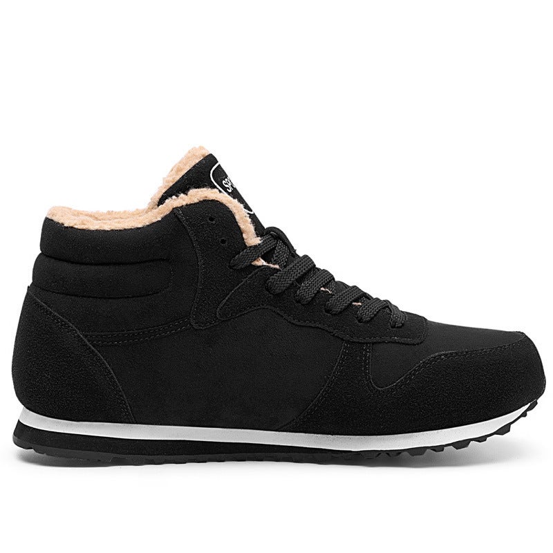 Old Man's Shoes Old Beijing Cotton Shoes Handmade Rubber Sole Cotton Shoes Men's Slip-on Fleece-lined Warm Cotton Boots - Image 5