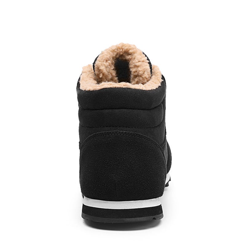 Old Man's Shoes Old Beijing Cotton Shoes Handmade Rubber Sole Cotton Shoes Men's Slip-on Fleece-lined Warm Cotton Boots - Image 4
