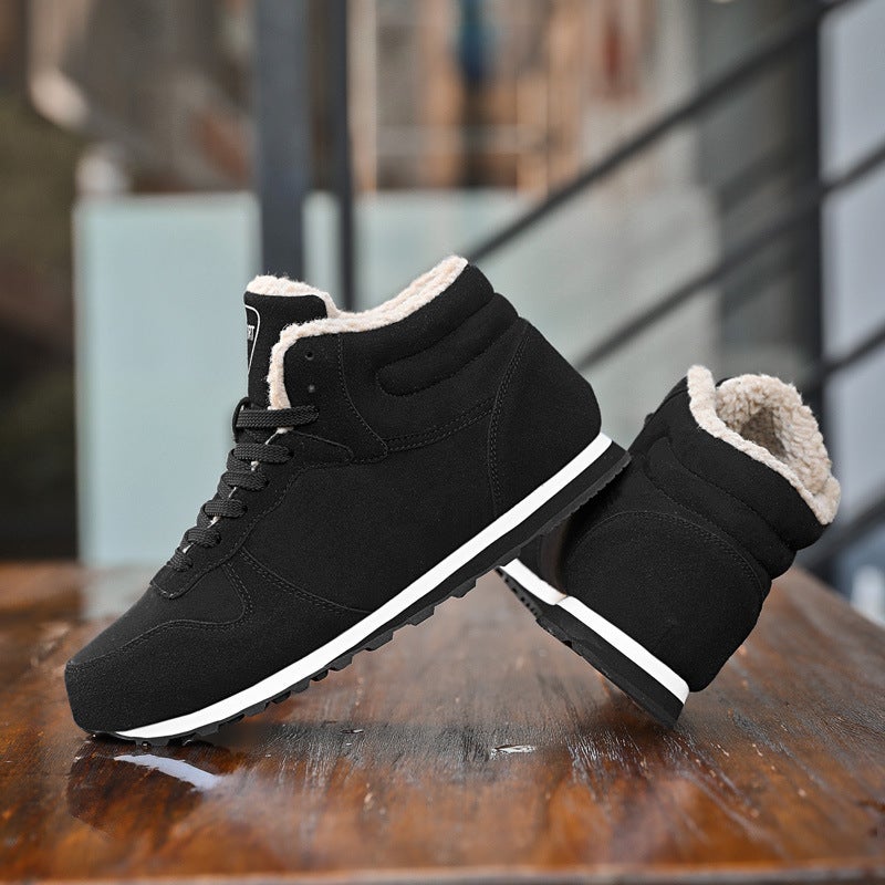 Old Man's Shoes Old Beijing Cotton Shoes Handmade Rubber Sole Cotton Shoes Men's Slip-on Fleece-lined Warm Cotton Boots - Image 2