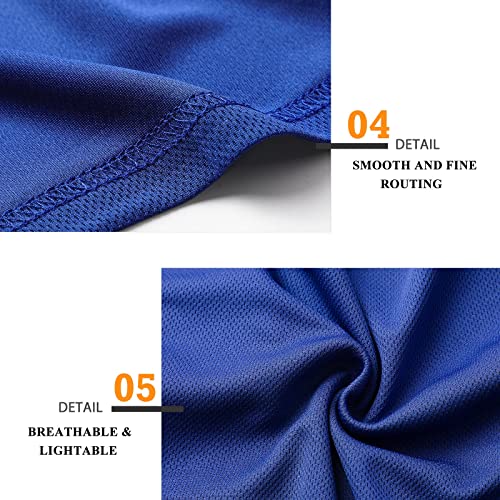Surenow Mens Running Gym Shorts 3 Inch Breathable Lightweight Athletic Sport Shorts Training Workout Shorts with Pockets (Bright Blue, Large) - Image 5