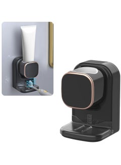 RATSAW Automatic Electric Toothpaste Dispenser Auto Toothpaste Dispenser with Sensor for Adults Family Toothpaste Dispenser for Kids Bathroom Wall Mounted Toothpaste Pump Black  - Image 1