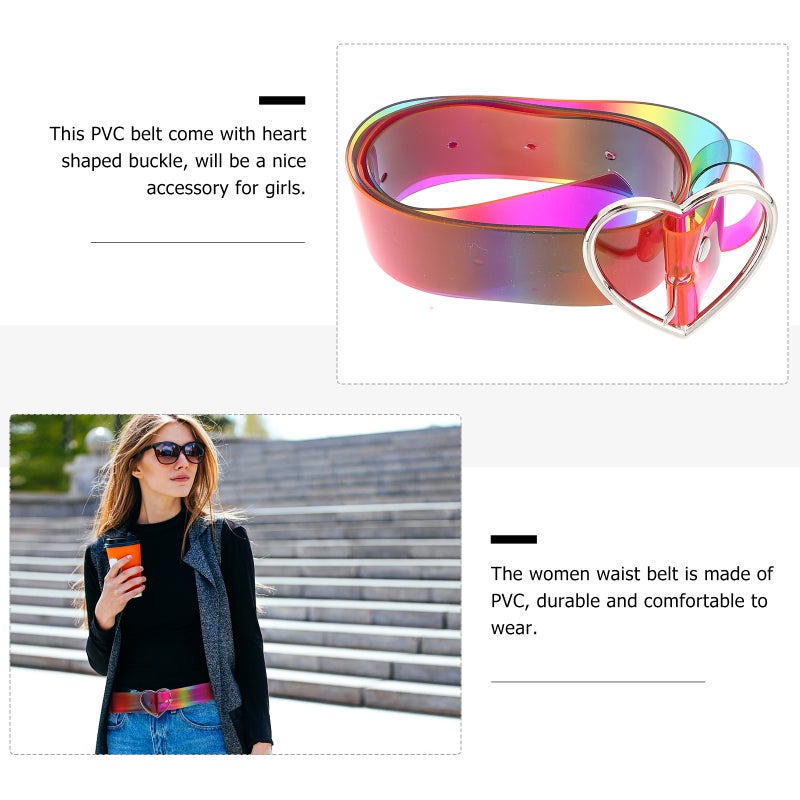 1Pc Fashion PVC Belt Beautiful Waist Belt Women Waist Belt Chic Waistband - Image 4