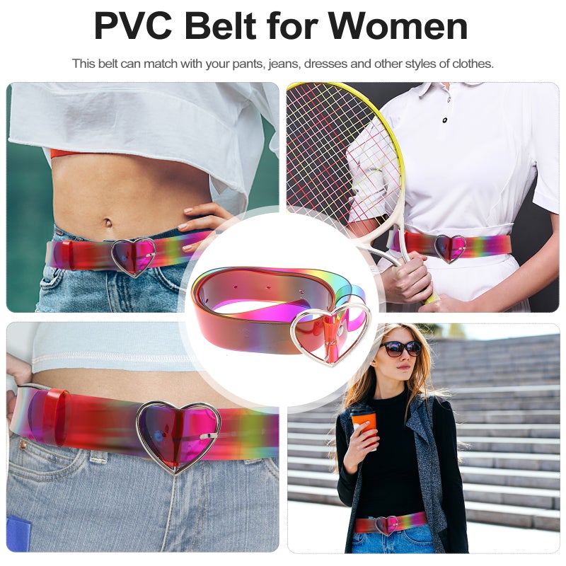 1Pc Fashion PVC Belt Beautiful Waist Belt Women Waist Belt Chic Waistband - Image 3