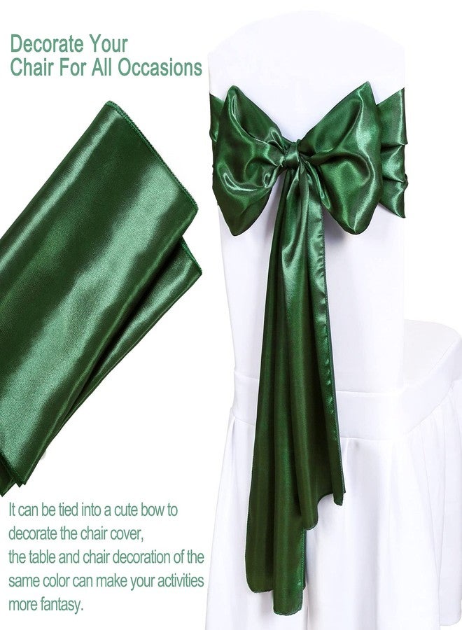 LuoluoHouse 5 Pack Forest Green Table Runner 12 x 108 Inches Long Smooth Satin Silk Forest Green Table Runners for New Year Party Valentine's Day Birthday Wedding Banquet - Image 5