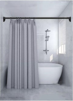 Kutis 1-Piece Extendable Window Shower Hanging Curtain Rod Stainless Steel Black 85-120 Centimeter  - Image 1