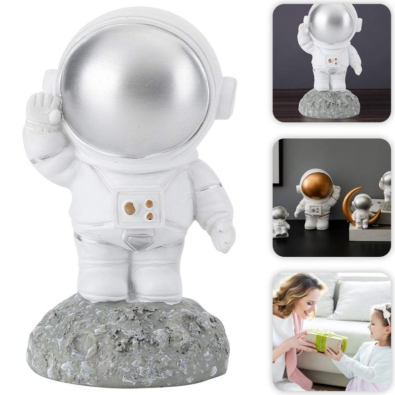Mini Astronaut Sculpture Resin Space Figure Ornament For Tabletop Living Room Office Decor - Image 3