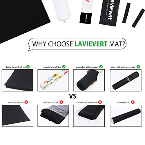 Lavievert Jigsaw Puzzle Roll Mat Puzzle Storage Saver Black Felt Mat Long Box Package No Folded Creases Jigroll Up to 1500 Pieces Comes with A Drawstring Opening Design Bag - Image 5