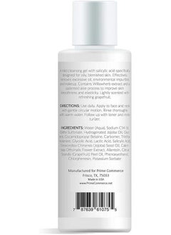 promesse promesse Acne Control Facial Cleanser - Anti-Aging Exfoliating Wash with Glycolic & Salicylic Acid, Grapefruit-Scented, Made in USA, Organic & Natural Ingredients  - Image 2