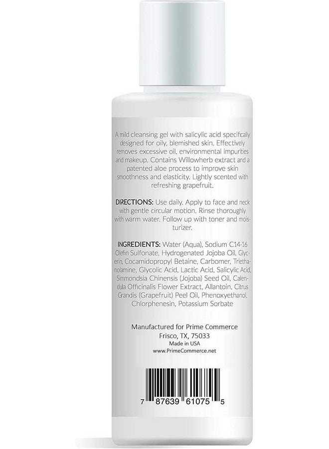 promesse Acne Control Facial Cleanser - Anti-Aging Exfoliating Wash with Glycolic & Salicylic Acid, Grapefruit-Scented, Made in USA, Organic & Natural Ingredients - Image 2