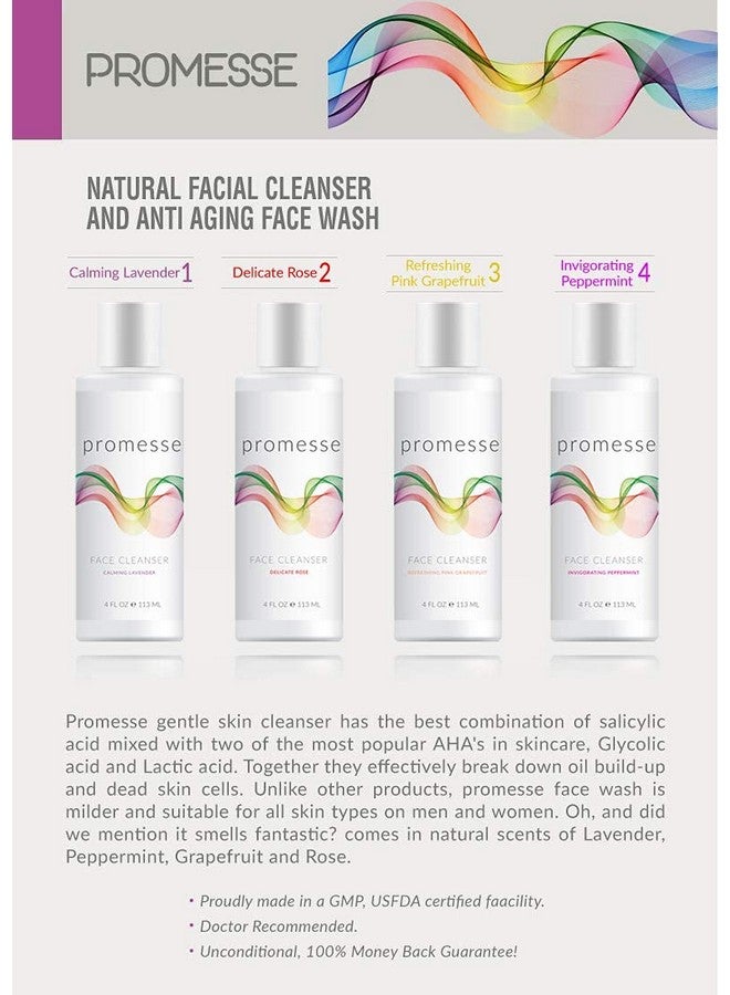 promesse Acne Control Facial Cleanser - Anti-Aging Exfoliating Wash with Glycolic & Salicylic Acid, Grapefruit-Scented, Made in USA, Organic & Natural Ingredients - Image 3