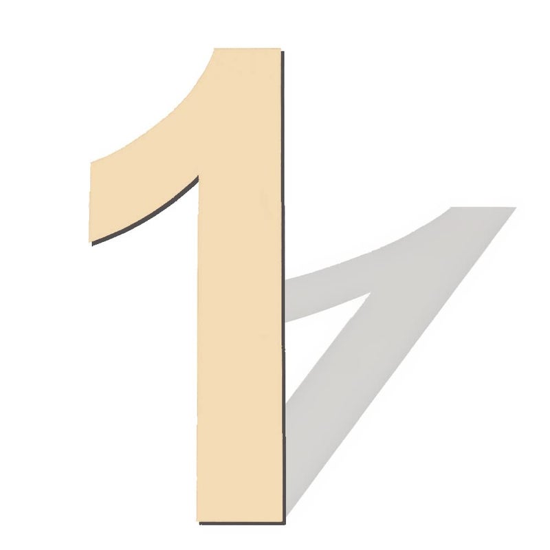 17 inch Large Wooden Numbers Wood Number Blank Wooden Number Wooden Sign Board Wooden Numbers for Crafts DIY Projects Birthday Party Wedding Decorations Number 1