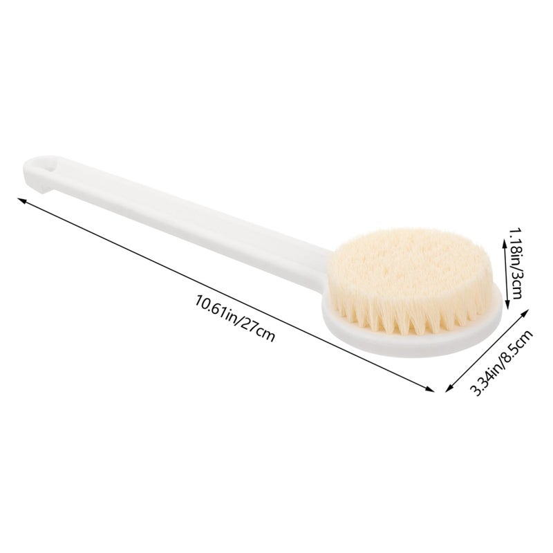 Soft Bath Brush with Handle Body Back Scrubber Gentle Exfoliation Skin Friendly Soft Bristles - Image 3