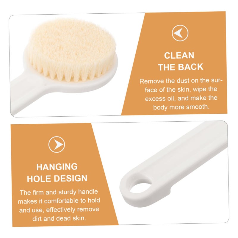 Soft Bath Brush with Handle Body Back Scrubber Gentle Exfoliation Skin Friendly Soft Bristles - Image 5