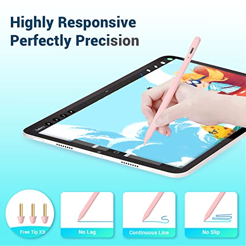 Yottn Stylus Pen for Apple iPad Pencil - Ipad Stylus Pen for iPad A16 10th 9th 8th 7th 6th Generation Palm Rejection for 2018-2025 iPad Air M2 M3 5th 4th 3rd mini A17 6th 5th Gen iPad Pro M4 11-12.9 Inch - Image 5