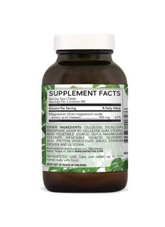 Natural Nutra Chelated Magnesium Oxide Supplement With Amino Acid Chelate For High Absorption Promotes Healthy Bones Dental Health Improves Heart Health And Energy Levels 250 Mg 180 Tablets  - Image 3