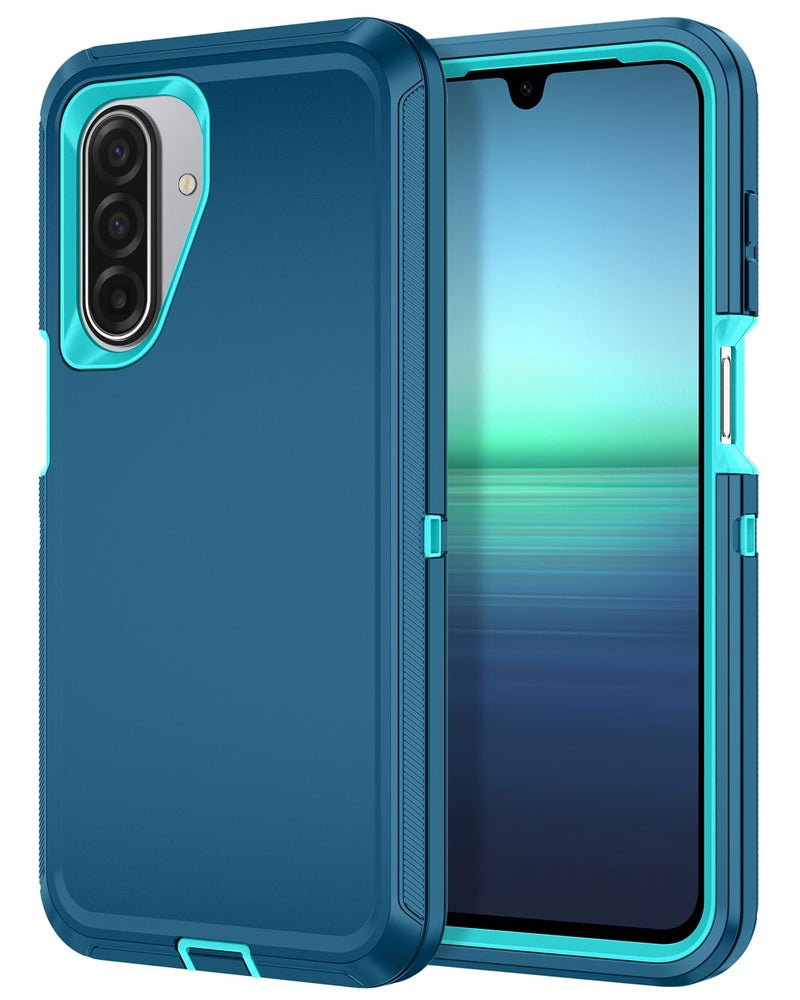 I-HONVA for Samsung Galaxy A17 5G Case/Galaxy A26 5G Case Shockproof Dust/Drop Proof 3-Layer Full Body Protection [Without Screen Protector] Rugged Heavy Duty Cover Case for Galaxy A17/A26,Turquoise - Image 1