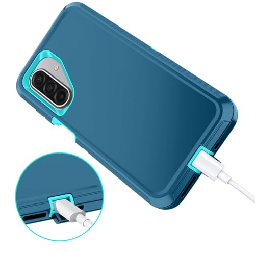 I-HONVA for Samsung Galaxy A17 5G Case/Galaxy A26 5G Case Shockproof Dust/Drop Proof 3-Layer Full Body Protection [Without Screen Protector] Rugged Heavy Duty Cover Case for Galaxy A17/A26,Turquoise - Image 5