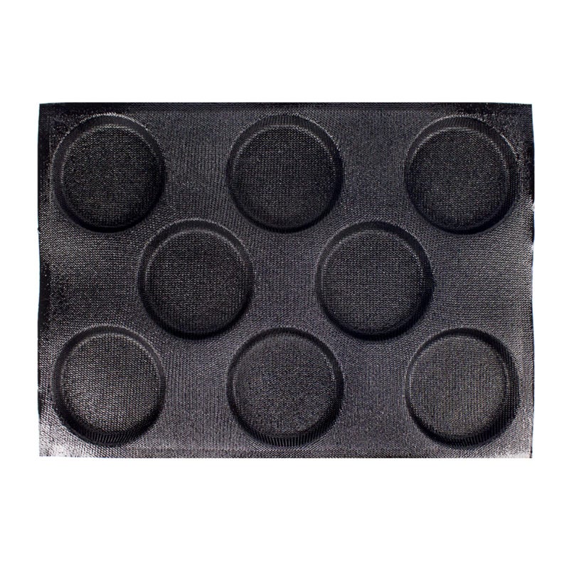 Fetesur Silicone Hamburger Bun Pan  Silicone Perforated Hamburger Bun Mold  Chocolate Chip Coookies Mold  Non-Stick Baking Pan For Making Buns  Mesh Baking Sheets - Image 1