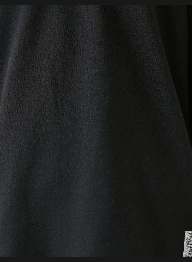 KOTON Crew Neck Patched Sweatshirt