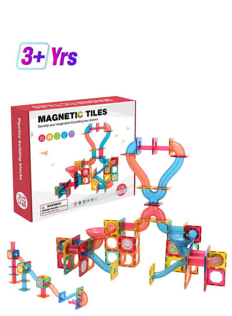 JZRtoys11 178- Piece Magnetic Building Blocks for Toddlers  Kids Set 178 3+ Years - Image 1