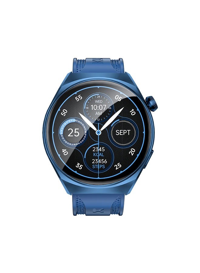 KUMI GW6 Sports Smartwatch AMOLED Display Yoga Exercise 100 Sports Detection Maps Navigation Smart Bracelet Blue - Image 1