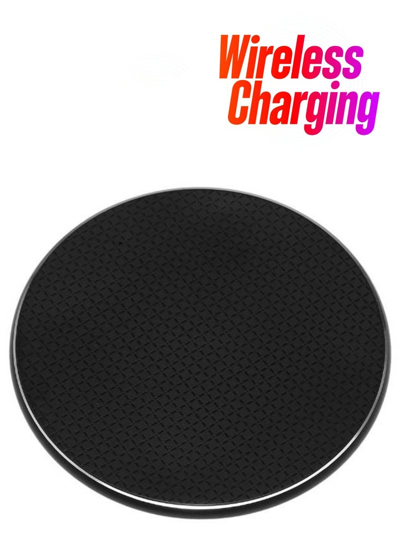 وسادة شحن هاتف محمول لاسلكية سوداء - Image 1