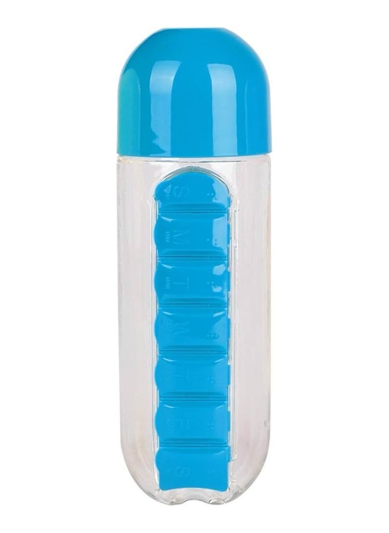 Generic 2-in-1 Portable Water Bottle with 7-Day Pill Organizer  - Image 2