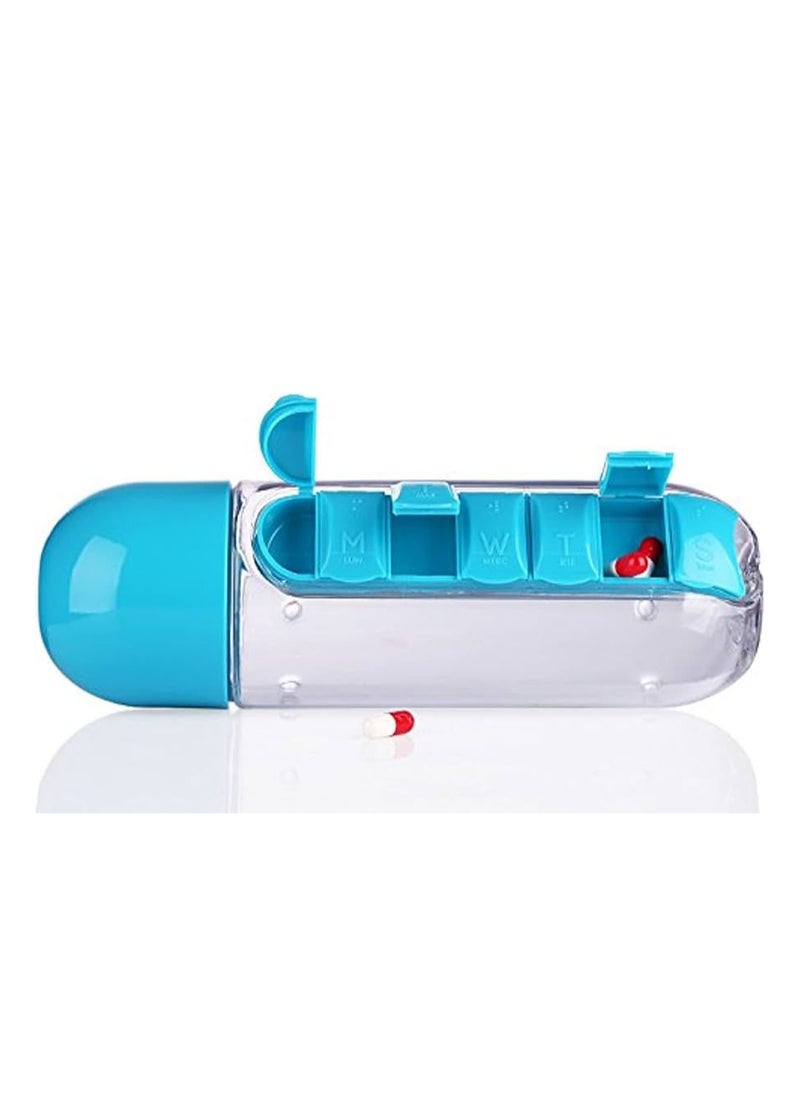 Generic 2-in-1 Portable Water Bottle with 7-Day Pill Organizer  - Image 3