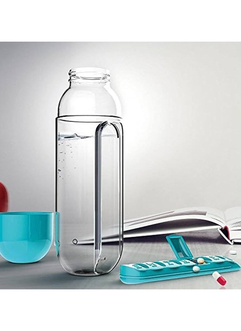 Generic 2-in-1 Portable Water Bottle with 7-Day Pill Organizer  - Image 4