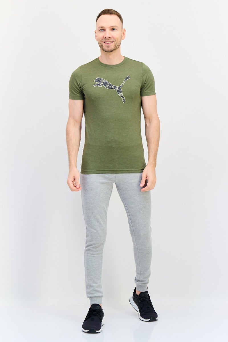 PUMA Men Slim Fit Short Sleeves Outdoor T-shirt, Olive - Image 4