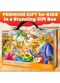 quokka QUOKKA Giant Floor Puzzles for Kids Ages 3-5 - 2x3 Feet 48 Piece Puzzles for Kids Ages 4-8 - Educational Toys on Large Puzzles for Boys and Girls Ages 3-5 - Africa Toy Gift Activities  - Image 2