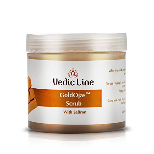 Vedic Line Gold Ojas Scrub, Reduce Dead Skin Cells,Clogged Pores & Blackheads With Saffron For Glowing And Refreshing Skin,100Ml - Image 1