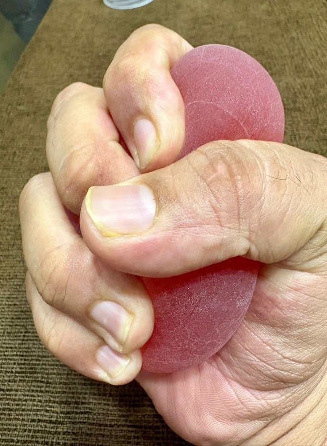 ACS MART Silicone Hand Therapy Stress Ball, Finger Exercise Squeeze Ball, Pink - Image 4