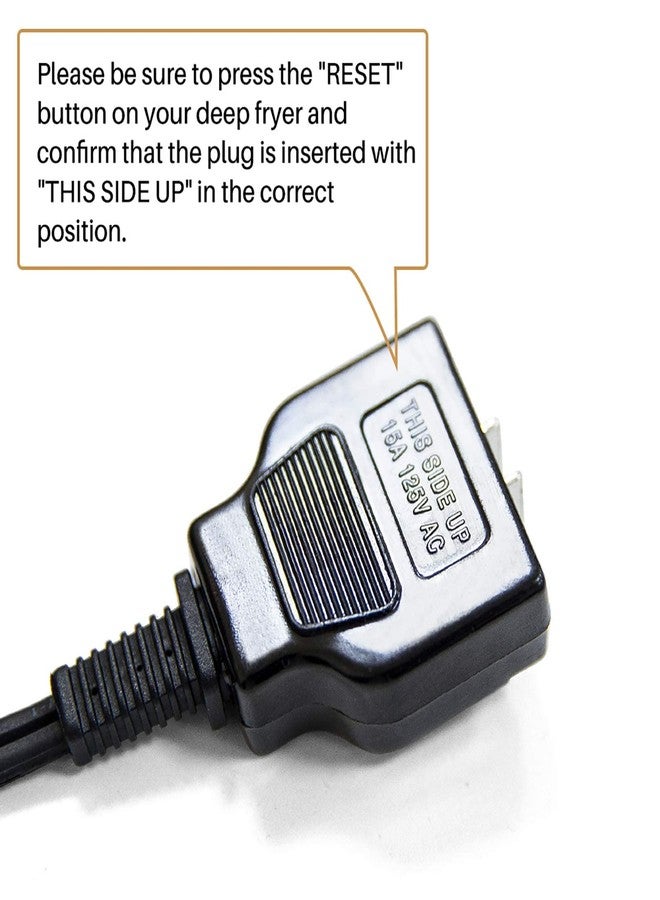 Secura Magnet Power Cord (Only Compatible L-DF401B-T Deep Fryer), 1M, Black - Image 4