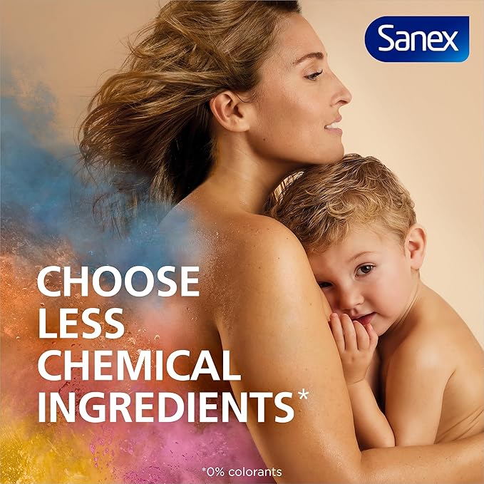 Sanex Body Wash Expert Skin Health Hypoallergenic Shower Gel Dermatologist Tested Gentle For Very Sensitive Skin Multipack 6 Pack 450ml Bottles - Image 2