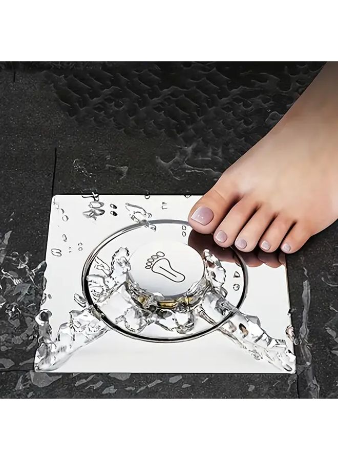 1 قطعة من ABS ستانلس ستيل مصرف أرضي للحمام مضاد للرائحة بقلب نحاسي مع فلتر - Image 4