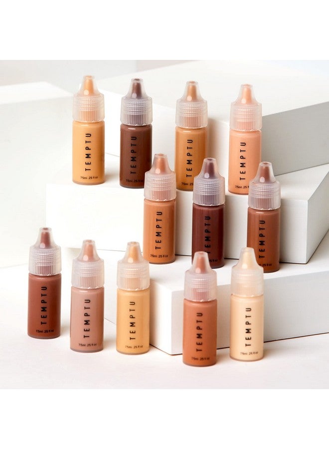 TEMPTU S/B Silicone-Based Airbrush Foundation: Professional Long-Wear Liquid Makeup, Sheer To Full Coverage For A Hydrated, Healthy-Looking Glow & Luminous, Dewy Finish On All Skin Types, 12 Bottles: Starter Set, 0.25 Fl Oz - Image 4
