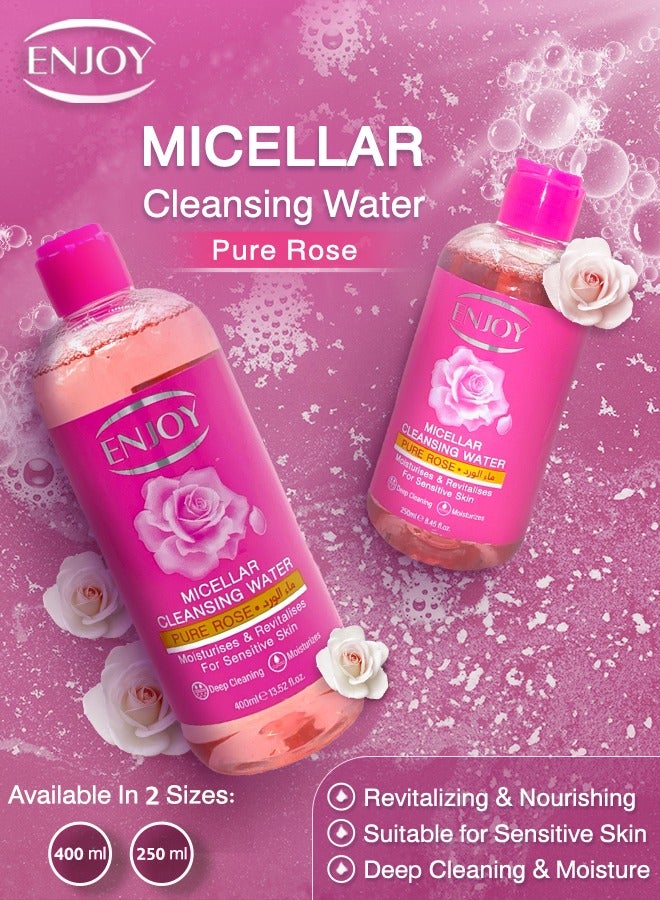 ENJOY "Enjoy Rose Micellar Water – Gentle & Hydrating Facial Cleanser, 400ml"  - Image 4