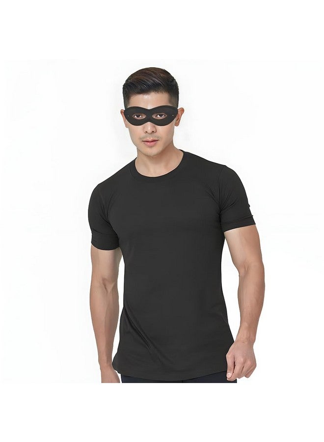 amscan Game Ready Team Spirit Party Super Hero Mask Accessory, Black, One Size, 2 7/8inch x 8 1/4inch - Image 5