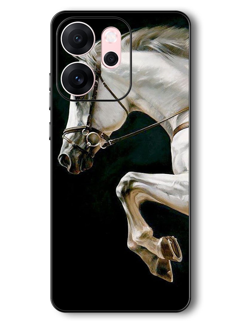 Theodor Case Compatible with Oppo Reno 14 F 6.57 Inch Protection Shockproof Bumper Cover Horse Running - Image 1