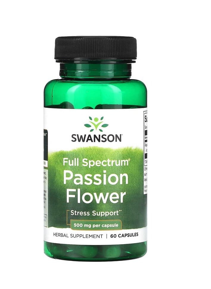 سوانسون زهرة العاطفة كاملة الطيف 500 ملغ 60 كبسولة - Image 1