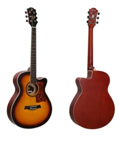 Megarya Swift Horse Series Premium Full Size Guitar 40 inch Cutaway Acoustic Guitar with Spruce Wood Matte Finish Acoustic Guitar Color : Sunburst  - Image 1
