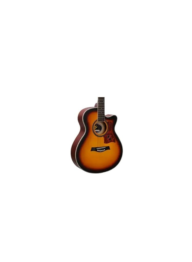 Megarya Swift Horse Series Premium Full Size Guitar 40 inch Cutaway Acoustic Guitar with Spruce Wood Matte Finish Acoustic Guitar Color : Sunburst - Image 3